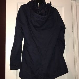 Navy Blue Parka Coat